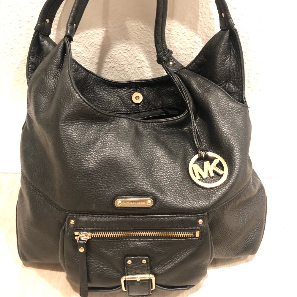 Michael Kors black leather purse